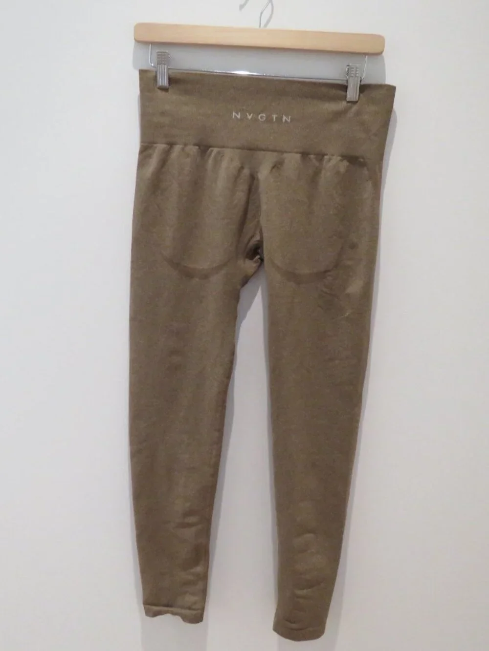 NVGTN Contour Seamless Leggings in Mocha Brown XL Athleisure Gym Workout Stretch - Picture 8 of 11